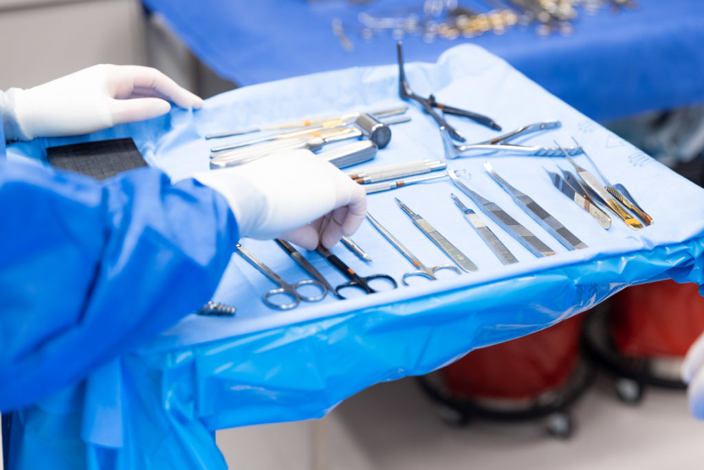 Dr. Pearlman Surgical tools being chosen for procedure