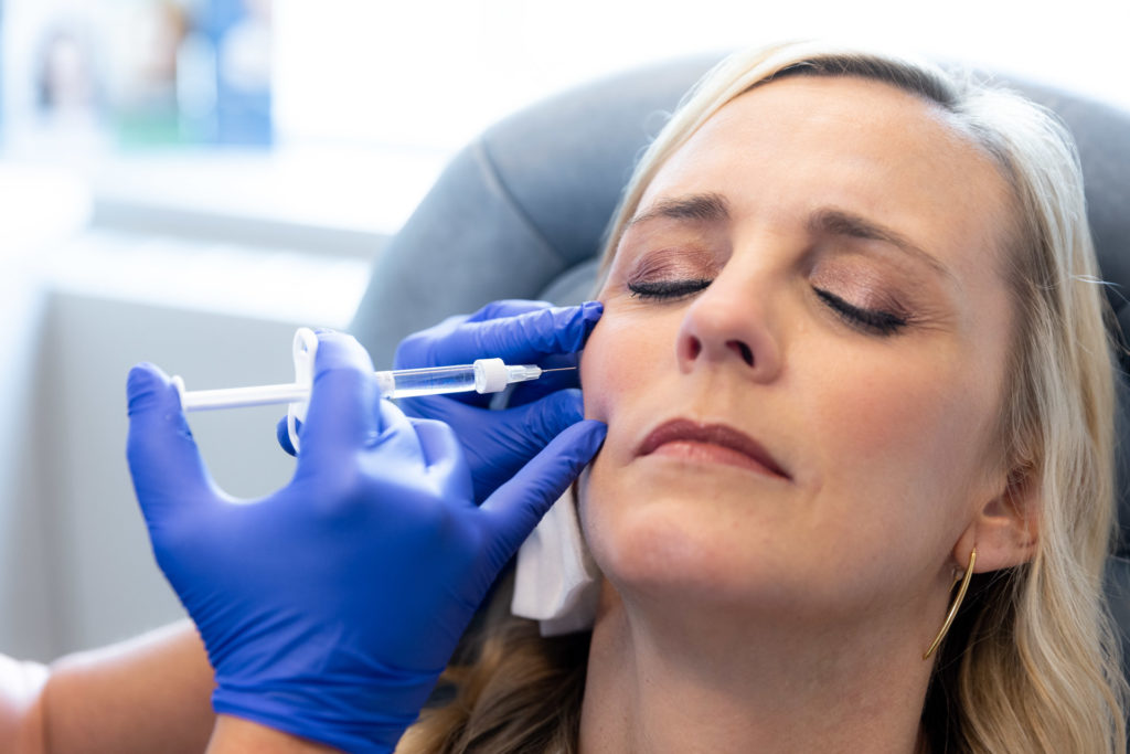 Filler being injected into patient