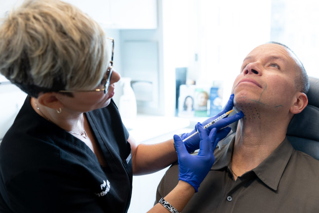 Kybella injection from specialist to patient