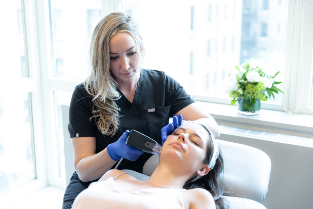 Morpheus device being used on patient by a specialist